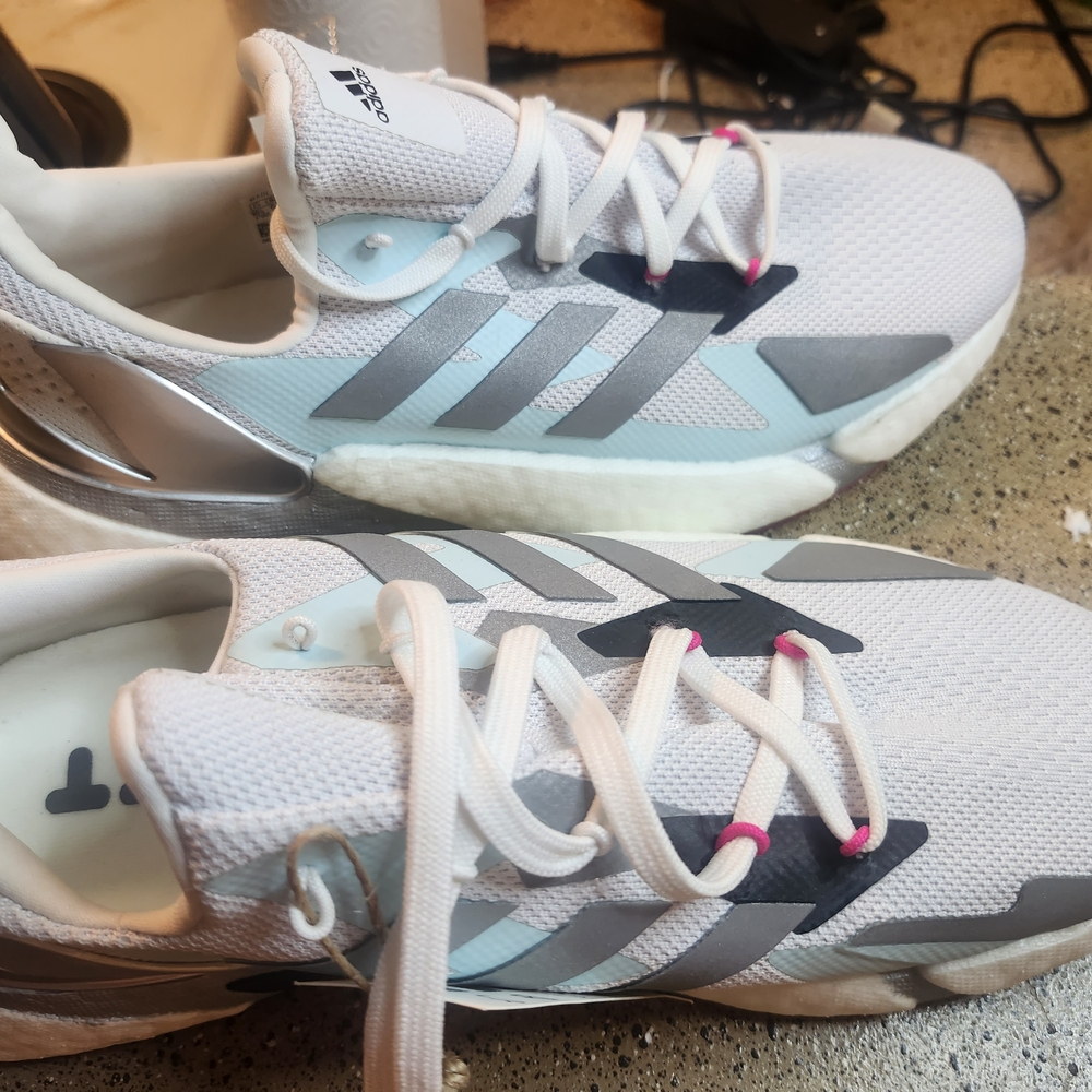 Adidas X9000L4 Running Shoes Womens 10.5 Sneakers FW8405 Crystal White Silver